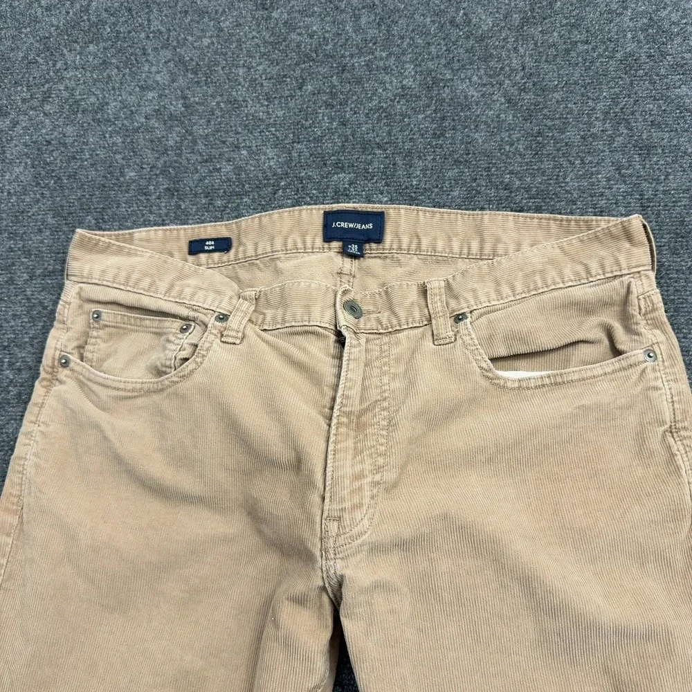 J Crew Pants Mens 35x32 Tan Corduroy 484 Slim Casual Preppy Classic